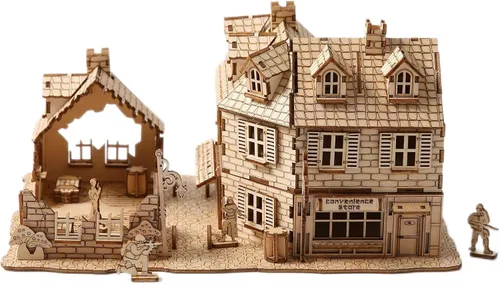 Vista 9 de Rompecabezas de madera 3D en kits de modelos de dirigibles, acertijos cerebrales y rompecabezas para Navidad/Cumpleaños, regalos para adultos