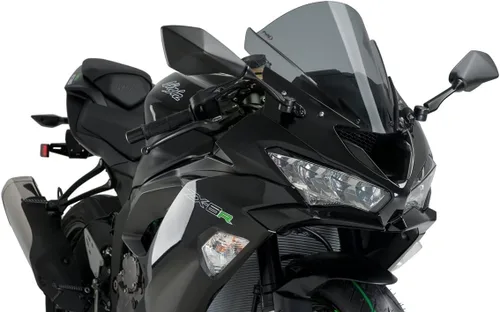 Vista 2 de Pantalla de carreras Puig 3177F para Kawasaki ZX-6R 19- C/gris oscuro