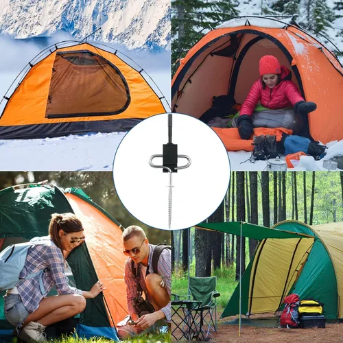 Vista 7 de Ice Anchor Drill Adapter, Ice Fishing Shelter Accessories, Universal for Ice Anchors