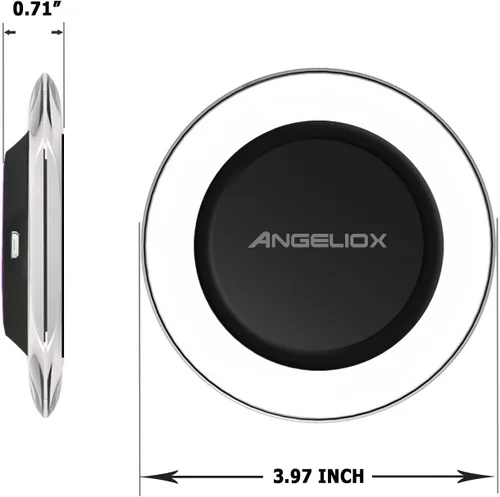 Vista 3 de ANGELIOX Receptor de carga inalámbrico compatible con iPhone 7/7 Plus / 6/6 Plus / 6s / 5Se / 5s / 5c / 5 (receptor de carga inalámbrico incluido)