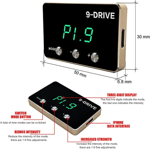 Vista 7 de Controlador de Respuesta del Acelerador, Controlador de Acelerador de 9 Unidades, Acelerador de Pedal Inteligente Electrónico para Carreras