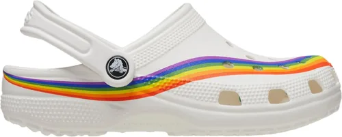 Vista 5 de Crocs 208106-94S-M2W4 - Zuecos clásicos de tinte arcoíris, blanco/multicolor, 6 mujer/4 hombres