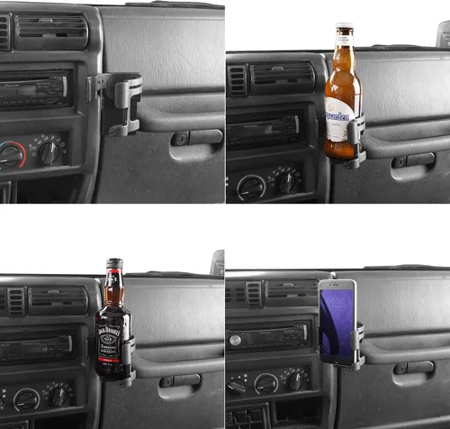 Vista 3 de Hooke Road - Soporte multifunción para tazas y teléfono para Jeep Wrangler TJ 1997-2006