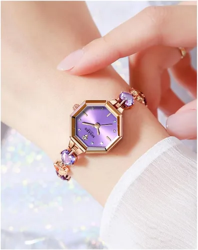 Vista 2 de SOLLEN Reloj de cuarzo para mujer, relojes analógicos de cuarzo de moda impermeables para mujer