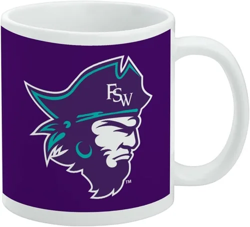 Vista 216 de Taza de cerámica con el logotipo principal de la Universidad Rider, taza de regalo novedosa para café, té y bebidas calientes, 11oz, blanca