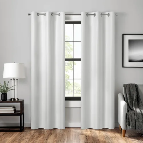 Vista 17 de Eclipse Claire Magnitech Cortina 100% opaca con ojales, panel de cortina para ventana, cierre magnético sin costuras para dormitorio, sala de estar