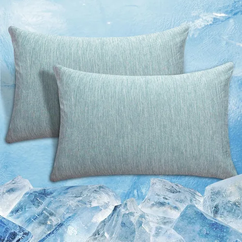 Vista 21 de CHOSHOME Fundas de almohada refrescantes con cremallera Fundas de almohada Q-Max > 0.45 con cremallera para personas que duermen con calor, suaves