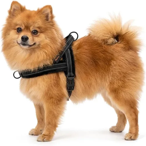 Vista 6 de Didog Arnés de chaleco acolchado de franela suave para perro, sin tirones, de ajuste rápido, arnés reflectante para perro, fácil para entrenar