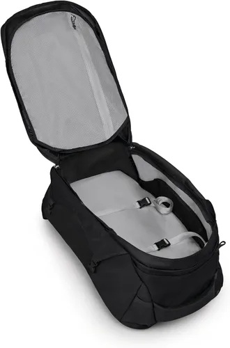 Vista 9 de Mochila de viaje Osprey Farpoint 40L para hombre, negra Negro