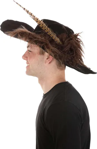 Vista 5 de Fun Costumes Sombrero de pirata Barbossa con plumas para adultos