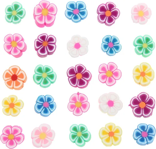 Vista 49 de 100 cuentas espaciadoras de arcilla polimérica para el Día de la Independencia del 4 de julio para hacer joyas, manualidades, pulseras, collares