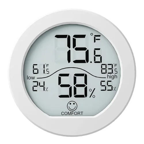 Vista 8 de SECRUI Higrómetro Termómetro para Temperatura de Habitación Medidor de Humedad Termómetro Interior Calibración de Precisión Sensor de Temperatura