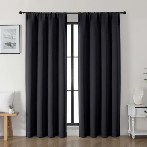 Vista 47 de Gwine Cortinas opacas para dormitorio, 54 pulgadas de largo, paneles de cortina de ventana con aislamiento térmico y reducción de ruido, cortinas