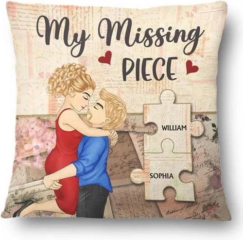 Vista 6 de Almohada personalizada para parejas, The Day I Met You I Have Found The One Whom My Soul Loves, almohada de cumpleaños para cónyuge, esposo, esposa