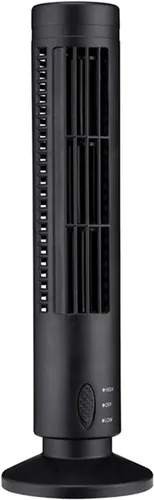 Vista 9 de Zetiling Ventilador de torre para dormitorio, ventilador de piso, 2 velocidades y modos de viento, mini ventilador de torre sin aspas USB