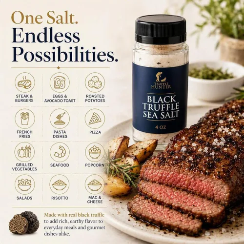 Vista 3 de TruffleHunter, Condimento de sal marina de trufa negra - 4 oz