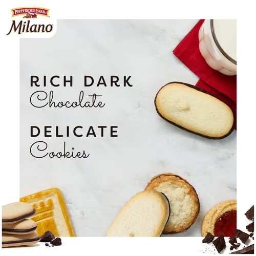 Vista 4 de Pepperidge Farm Milano - Galletas de chocolate oscuro, bolsa de 6 onzas (15 galletas)
