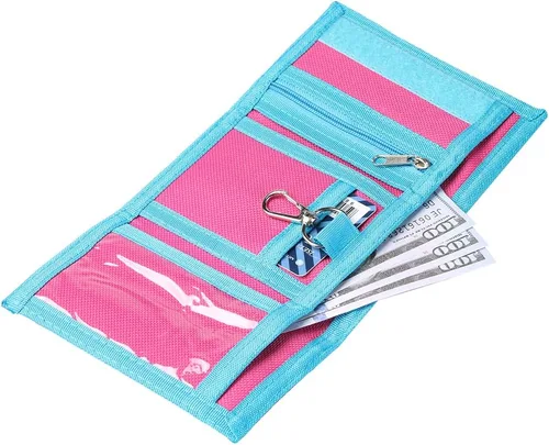 Vista 7 de NEICY Cartera de lona triple plegable para exteriores bonita cartera de dibujos animados con cremallera para niños unicornio Mermaid02