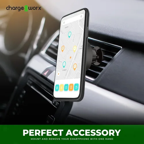 Vista 5 de CHARGEWORX Soporte universal para teléfono para ventilación de automóvil, soporte ajustable de 7 pulgadas extensible para iPhone Pro Max, Samsung