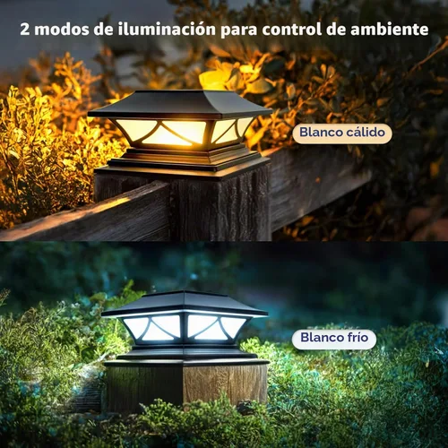 Vista 9 de Paquete de 2 luces solares para postes de madera, impermeables, para postes de madera de 4 x 4, 5 x 5, 6 x 6, luces solares para postes de valla