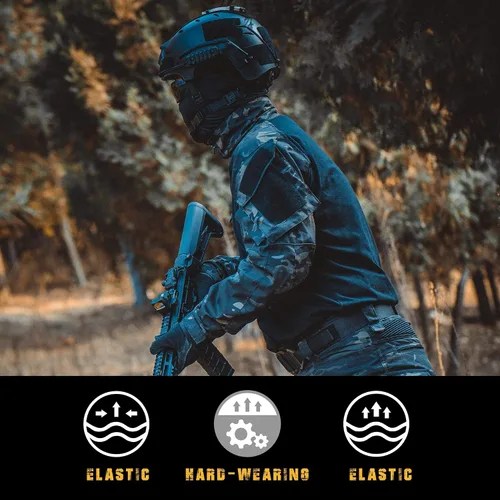 Vista 5 de YEVHEV G3 Camisa de camuflaje con coderas para hombres, uniforme táctico de caza, equipo de paintball