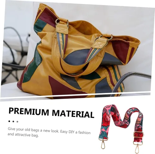 Vista 8 de EXCEART 7 pcs Backpack Straps Hip Belt for Backpack Cross Body Bag Strap Adjustable Bag Strap Canvas Crossbody Strap Vintage Purse Strap Long
