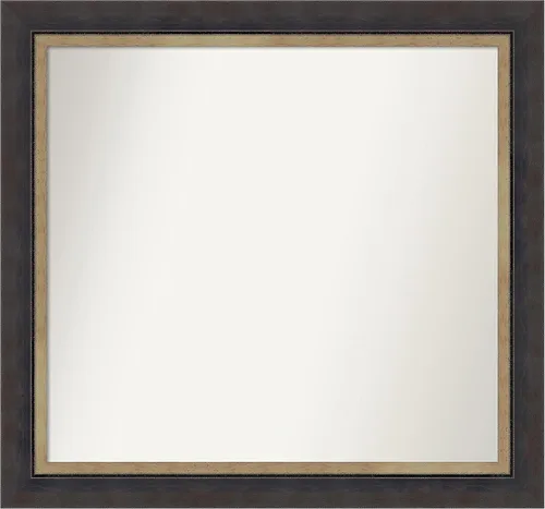Vista 356 de Amanti Art Espejo personalizado, espejo de baño negro Astor, espejo de pared o espejo de tocador de baño sobre el fregadero (25 x 25 pulgadas)