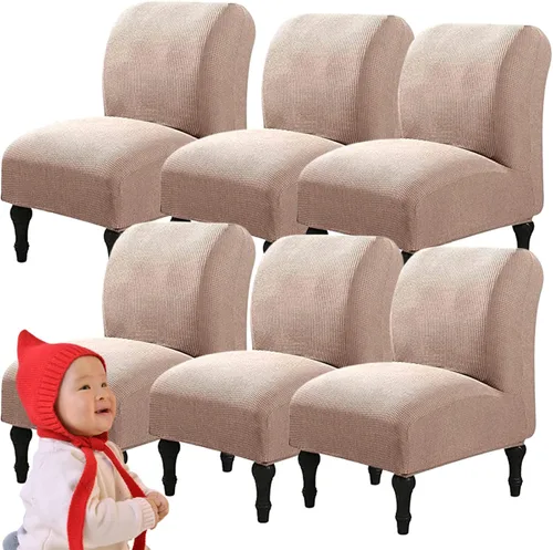 Vista 37 de Fundas elásticas para silla sin brazos, extraíbles y lavables, de elastano jacquard sin reposabrazos, protector de muebles para sala de estar, Verde