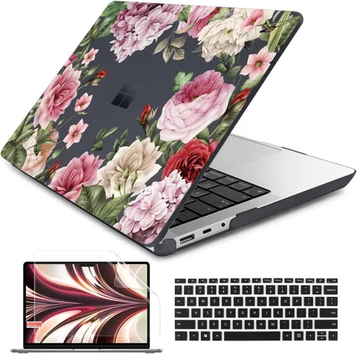 Vista 33 de Batianda Funda personalizable para portátil Microsoft Surface 5 4/3 de 13,5 pulgadas con reposamanos Alcantara modelo 1950/1867, carcasa rígida