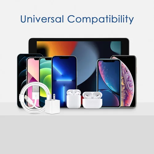 Vista 7 de Cables de carga para iPhone, [certificado MFi], paquete de 3 cables Lightning a USB compatibles con iPhone 11/Pro/X/Xs Max/XR/8 Plus/7 Plus/6/iPad