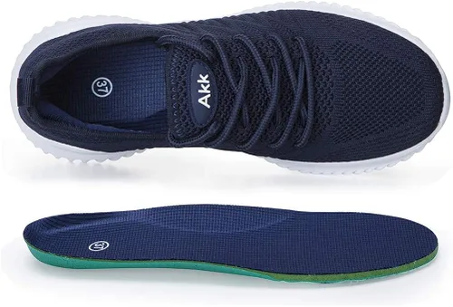 Vista 3 de Akk - Tenis para caminar ligeros de espuma viscoelástica para gimnasio viajes o trabajo informales para mujer