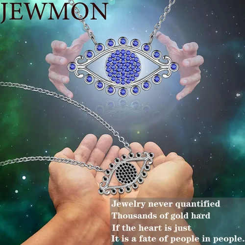 Vista 7 de Joyería con símbolo de protección contra el mal de ojo para mamá, abuela, collar de mal de ojo azul plateado, pulsera de mano con estrella de David