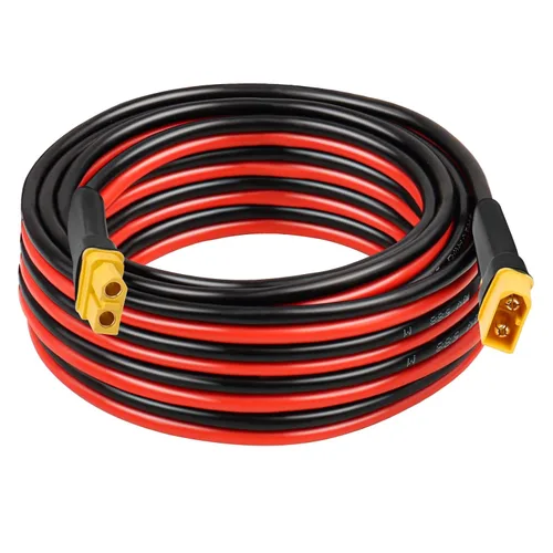 Vista 9 de Cable de extensión XT60 de 10 AWG de 1 pie, 2 unidades, 2, 3, 5, 10, 10, 15, 20, 25, 30, 35, 40, 50, 75, 100 pies, conector hembra a macho XT60