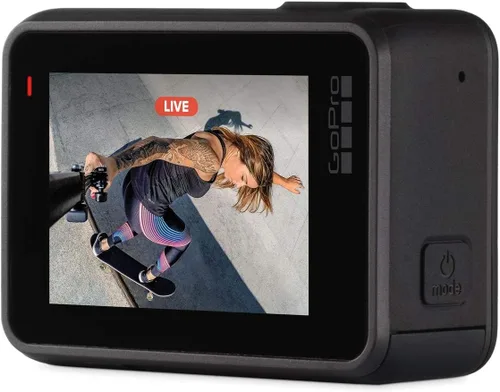 Vista 8 de GoPro Hero7 Black - Cámara de acción impermeable con pantalla táctil 4K Ultra HD Video 12MP Fotos 720p Estabilización de transmisión en vivo