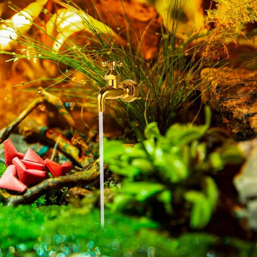 Vista 6 de Happyyami 1 juego de decoración DIY puede dispositivo de jardín que fluye agua para patio fuente grifo decoración arte decorativo piscinas ornamento