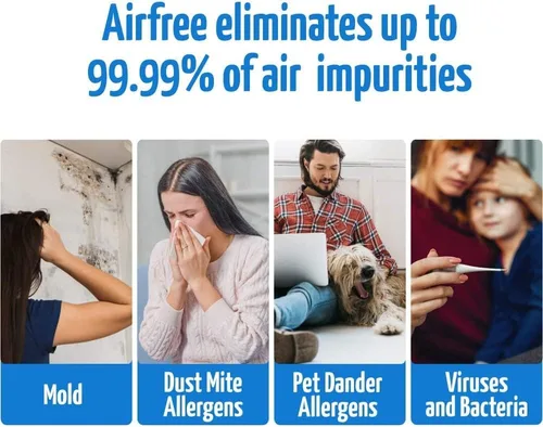 Vista 3 de AirFree Purificador de aire silencioso sin filtro T800 para el hogar. No requiere filtro, ventilador o humidificador, cubre 180 pies cuadrados