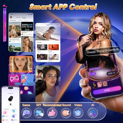 Vista 6 de Juguetes sexuales masculinos para hombres, masturbador masculino, vibrador de entrenamiento de pene con control por app, juguete sexual vibrador