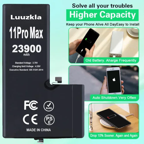 Vista 3 de Batería de 23900 mAh (nueva actualización) compatible con iPhone 11 PRO MAX, batería de repuesto de gran capacidad compatible con iPhone 11 PRO MAX