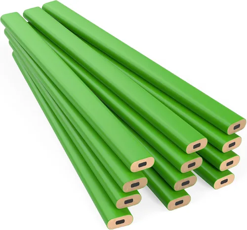 Vista 11 de GRAPHITE Lápices de Carpintero de Mina Dura a Granel - (1) Paquete de 12 Piezas Lápiz de Madera para Construcción #2 (HB) - Negro