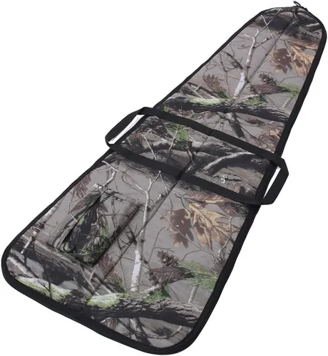 Vista 4 de Funda de escopeta suave para rifles sin mira Long Gun Padded Carrying Bag for Hunting and Shooting Camouflaje
