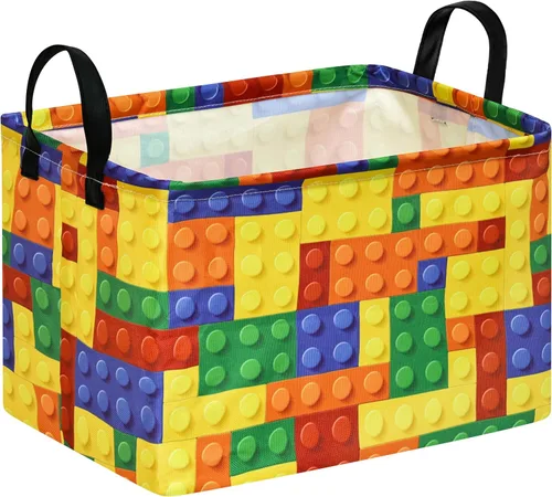 Vista 25 de Cesta de almacenamiento vacía para niños, organizador de almacenamiento impermeable de béisbol, cestas plegables con asas para mujeres, cesta