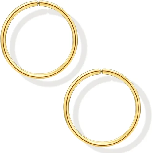 Vista 8 de Pequeños aretes de aro huggie de oro o plata de ley para mujeres y niñas, cartílago, nariz, hélix, tragus