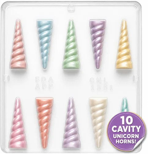 Vista 3 de Molde de caramelo de chocolate con cuerno de unicornio 1351