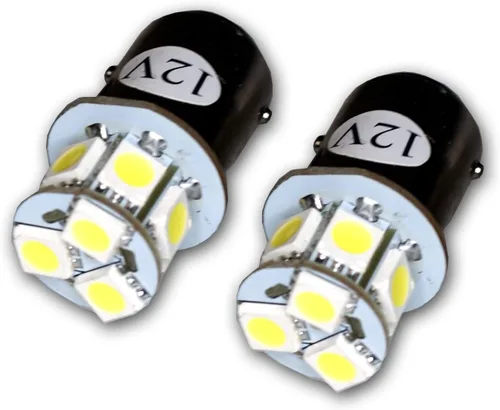 Vista 2 de LEDTL-1157-WS9 - Bombillas LED de luz trasera 1157, 9 SMD LED, color blanco, juego de 2 piezas
