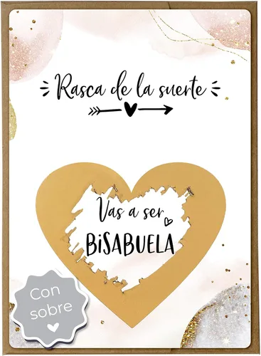 Vista 20 de Joli Coon Tarjeta de rascar Vas a ser abuela con sobre - Anunciar embarazo abuela