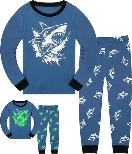 Vista 9 de HONGTEYA Conjunto de ropa de algodón de manga larga para niños y niñas 3-8T 1 coche de Navidad larga
