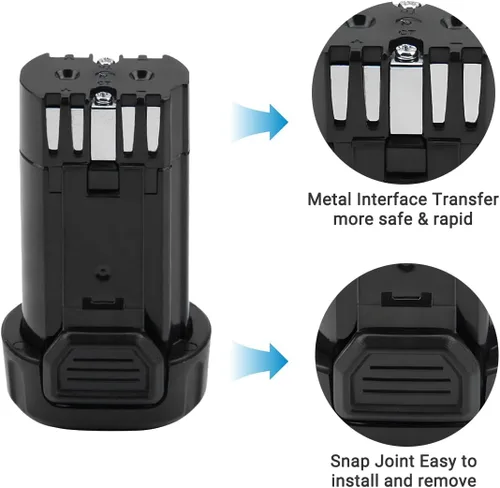 Vista 3 de Exmate Paquete de 2 baterías de 1500 mAh 8 V Max compatibles con Dewalt DCB080 DCF680N1 DCF682 DCB095 DW4390 DCF680N2 DCF680G2 DCL023 DCF680