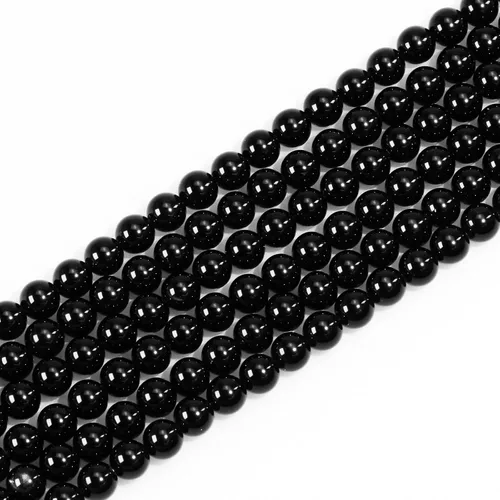 Vista 27 de Cuentas de gemas naturales redondas sueltas para fabricación de joyas DIY, energía de cristal, curación. 1 filamento de 38 cm (Amazonita, 4 mm