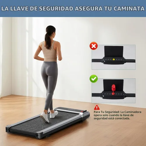 Vista 8 de OLIXIS Caminadora debajo del escritorio para entrenamientos de oficina en Plateado