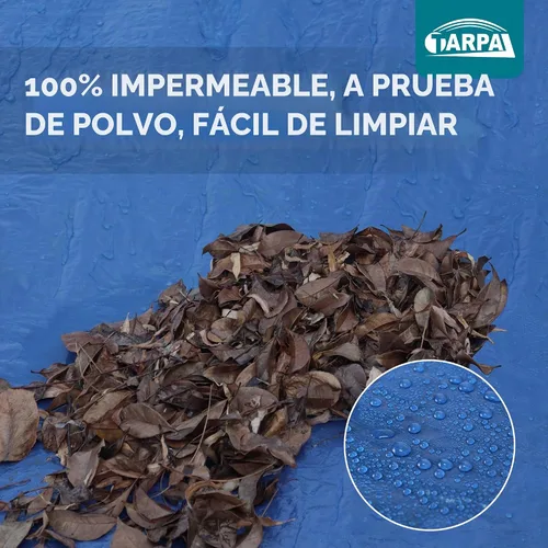 Vista 4 de TARPAL Lonas redondas pequeñas impermeables de 8 mil con accesorios Azul/Negro-8 mil